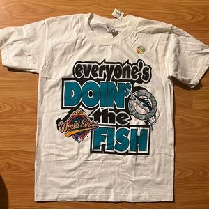Florida Marlins vintage 1997 World Series athletic white t shirt